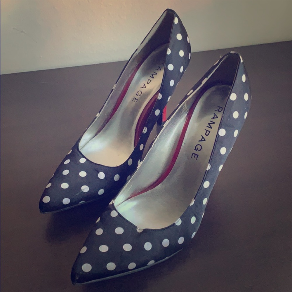 Sassy Sexy Black polka Dot with a red heel!